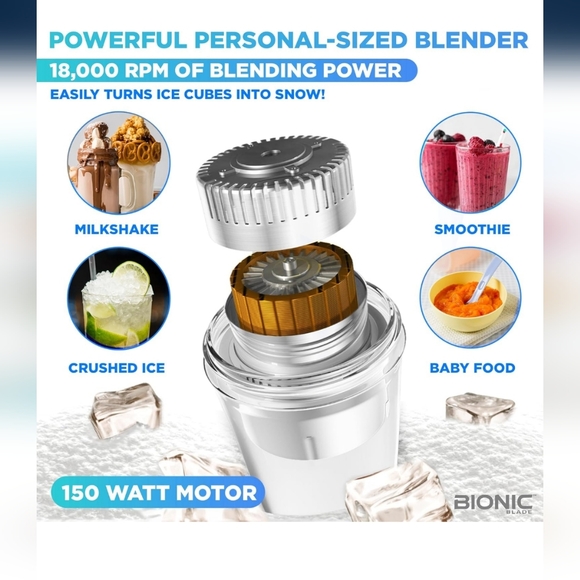 Bionic Blade Portable Blender - White - Picture 5 of 6